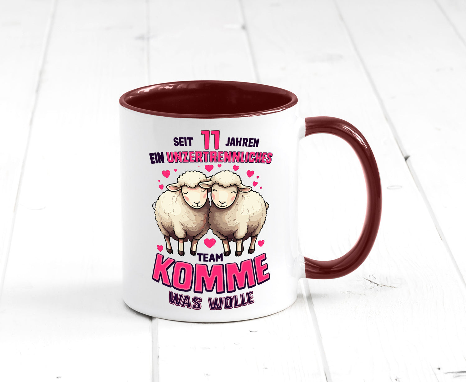 11 Jahre Verheiratet | ein Team Ehepaar v2 Humor Geschenkidee Tasse