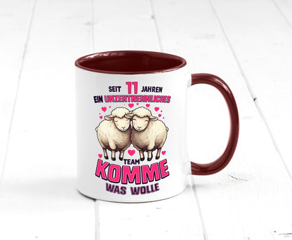 11 Jahre Verheiratet | ein Team Ehepaar v2 Humor Geschenkidee Tasse
