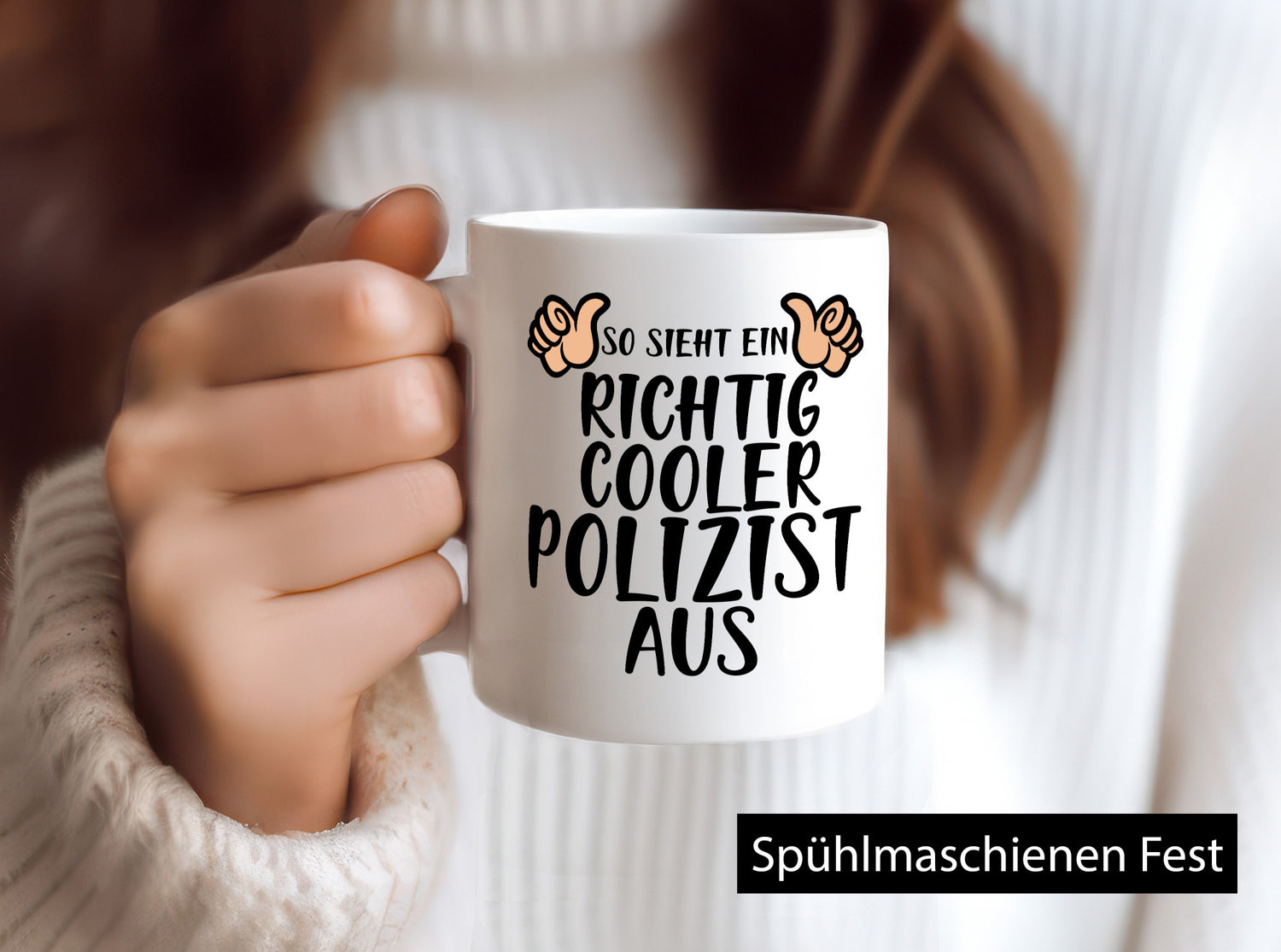 Richtig Cooler Polizist | Daumen hoch Polizei Revier Geschenk Humor