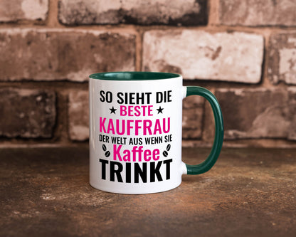 Kaffee trinkt: Kauffrau | Kauffrauen lustiger Spruch Geschenk Humor