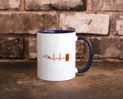 Berge und Bier | Wandern Wanderer Biertrinken Geschenkidee Humor Tasse