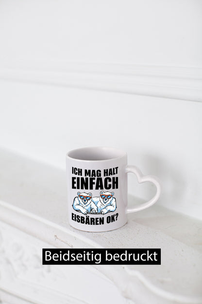 Ich mag Eisbären Geschenk Humor Geschenkidee lustiger Spruch Tasse