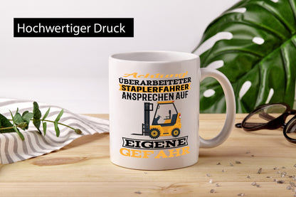 Überarbeitet Staplerfahrer | Arbeit Auf eigener gefahr Geschenkidee Kollegen