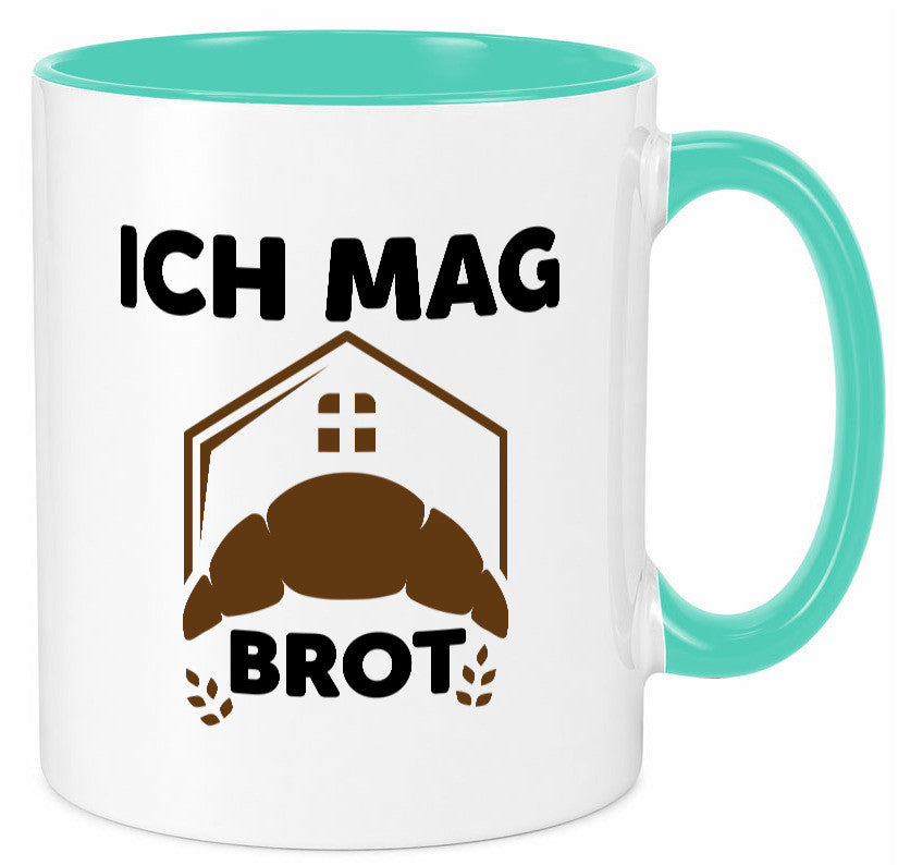 Ich mag Brot | Bäcker backen lustiger Spruch Geschenk Humor Geschenkidee Tasse
