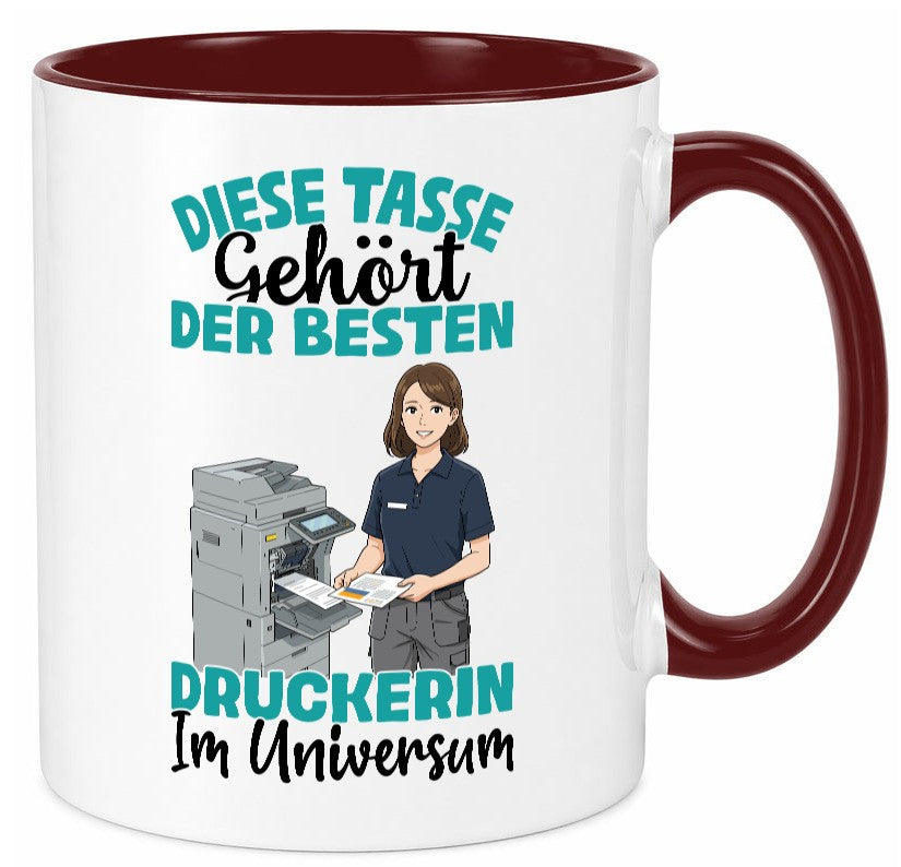 Im Universum: Druckerin | Druckerei Print Medien Geschenk Humor Geschenkidee Tasse