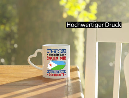 Dschibuti | Urlaub Stimmen in meinem Kopf Traumland Humor Geschenkidee Tasse