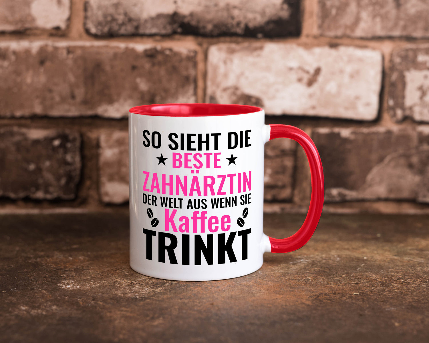 Kaffee trinkt: Zahnärztin | Zahnmedizin Beruf Geschenk Arbeit Kollegen Büro