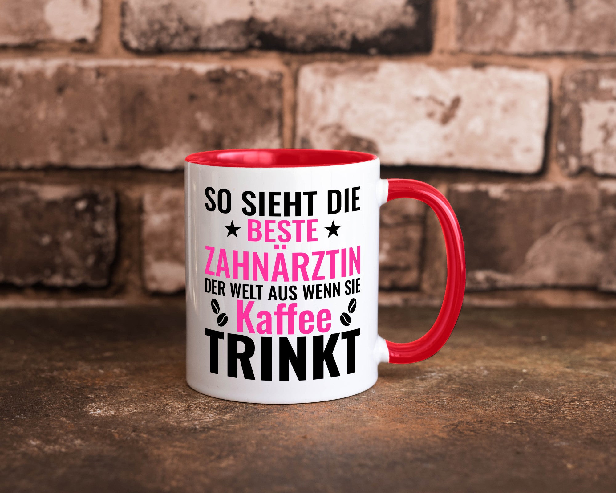 Kaffee trinkt: Zahnärztin | Zahnmedizin Beruf Geschenk Arbeit Kollegen Büro