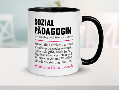 Sozialpädagogin | Spruch lustig Humor Pädagogin v2 Geschenkidee Geschenk Tasse