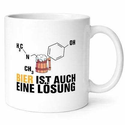Bier Lösung lustig Humor Geschenkidee Geschenk Tasse