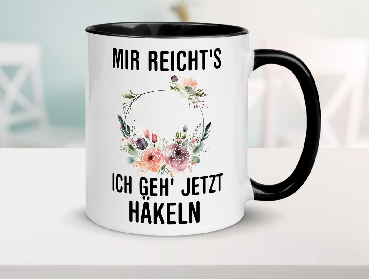 Ich geh` jetzt häkeln | Häkelzubehör Freundin Geschenkidee Humor Tasse