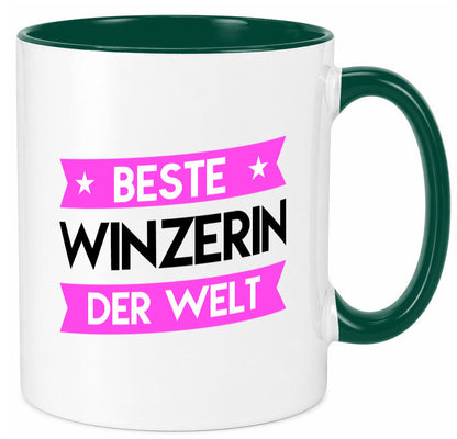 Beste Winzerin | Weinbauer Wein Geschenk Humor Geschenkidee lustiger Spruch Tasse