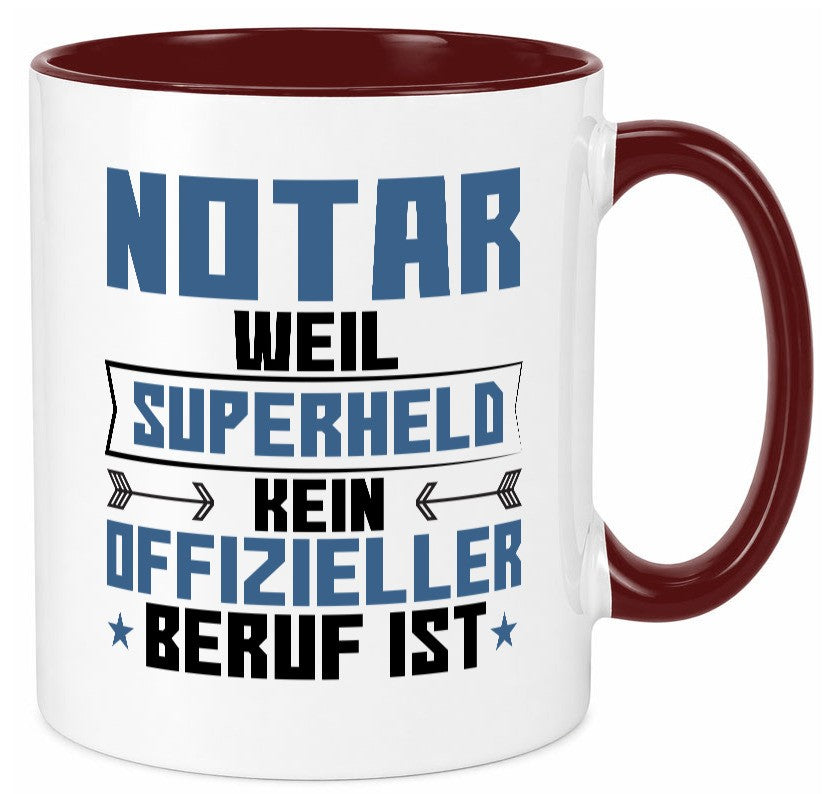 Superheld Notar | Jurist lustiger Spruch Geschenk Humor Geschenkidee Tasse