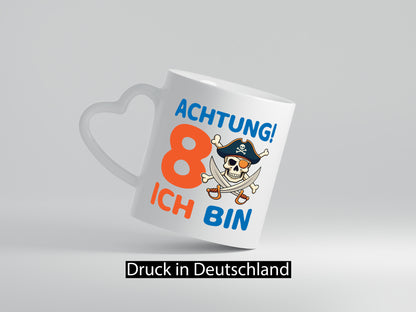 8. Geburtstag | 8 Jahre Pirat Geschenk Geschenkidee lustiger Spruch Tasse