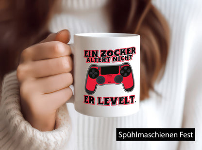 Zocker altern nicht Geschenk Humor Geschenkidee lustiger Spruch Tasse