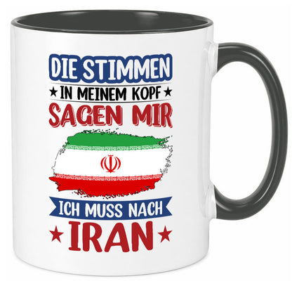 Iran | Urlaub Stimmen in meinem Kopf Traumland Humor Geschenkidee Tasse