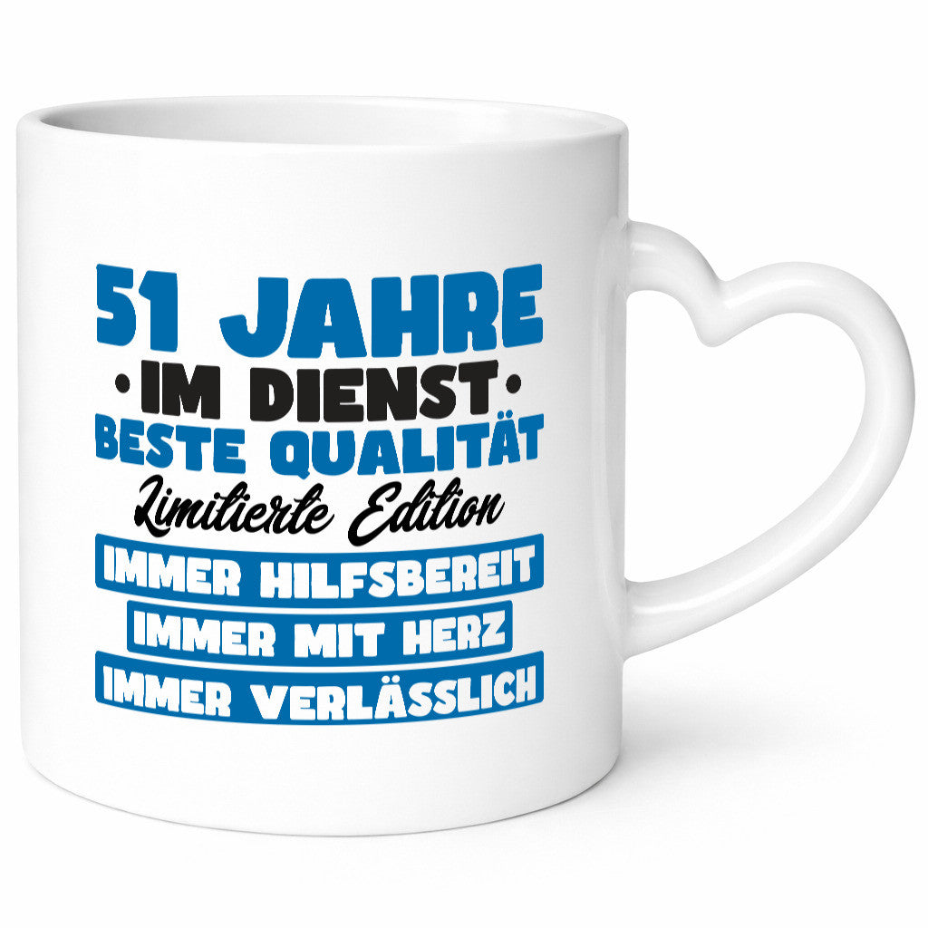 51 Jahre im Dienst | Jubiläum Arbeit v6 Geschenkidee Kollegen Büro Humor Tasse