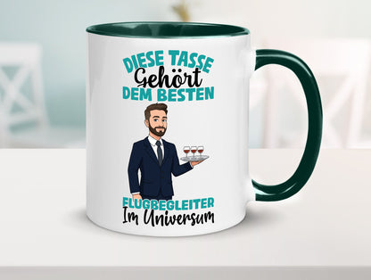Im Universum: Flugbegleiter | Steward Flughafen Humor Geschenkidee Tasse