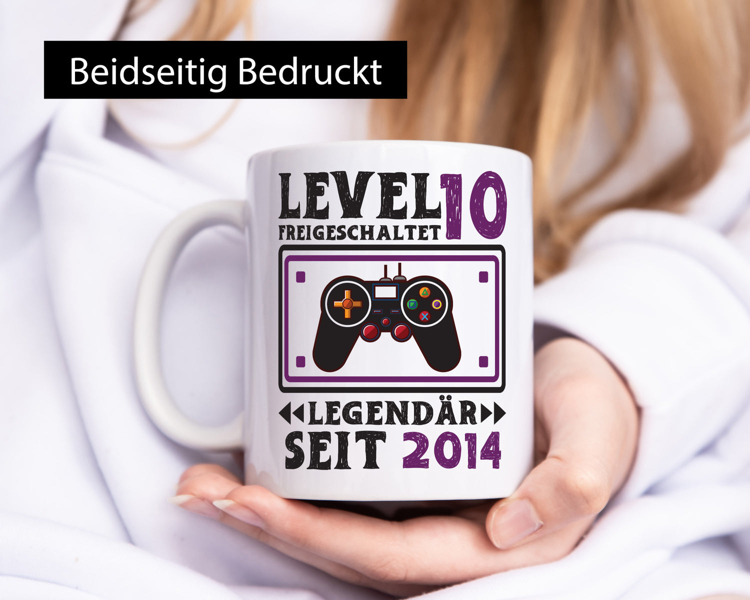Level 10 Freigeschaltet | 10. Geburstag Zocker 2014 Geschenkidee Humor Tasse