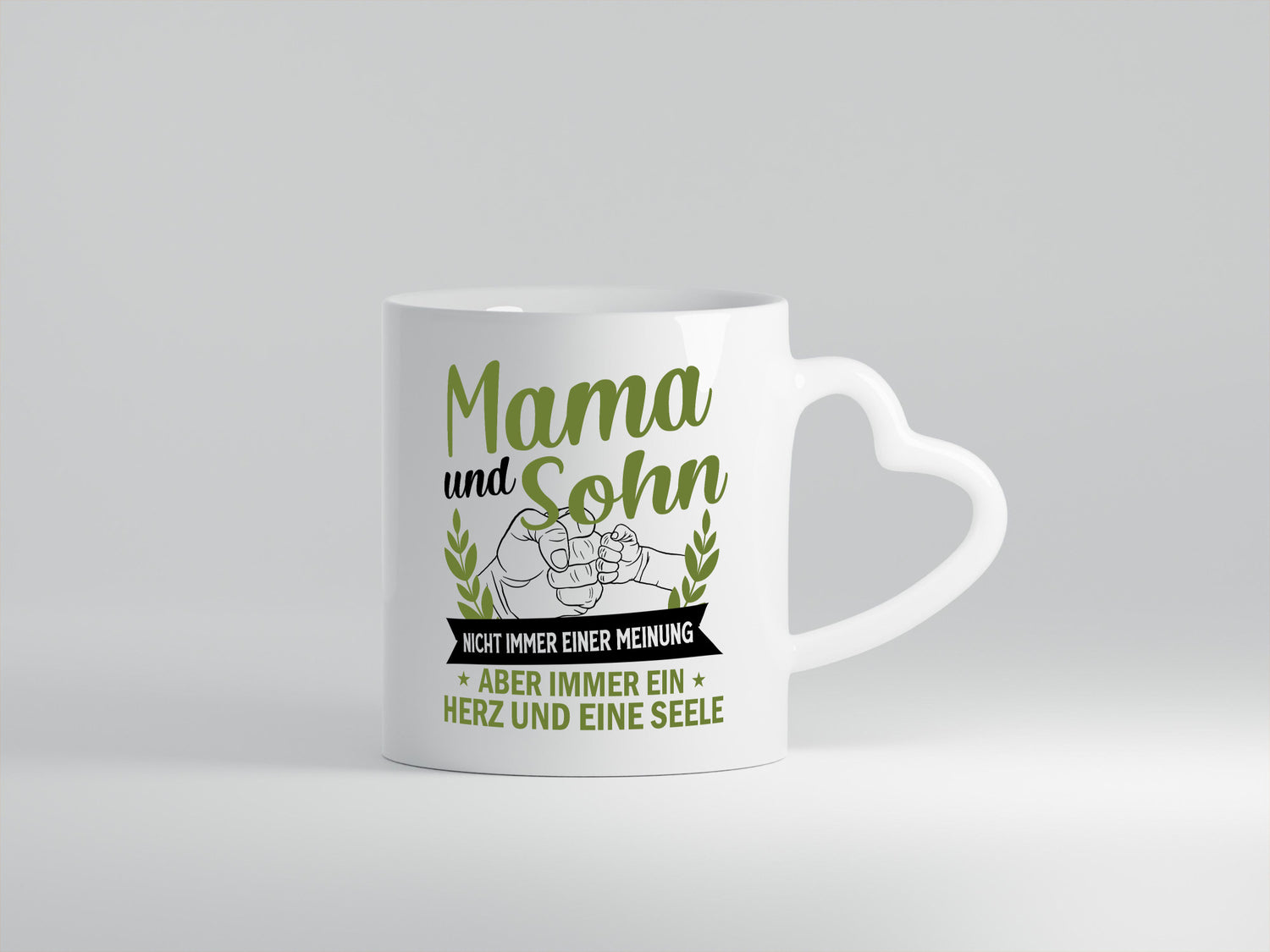 Mama und Sohn | Herz eine Seele Beste Mutter lustiger Spruch Geschenk Familie