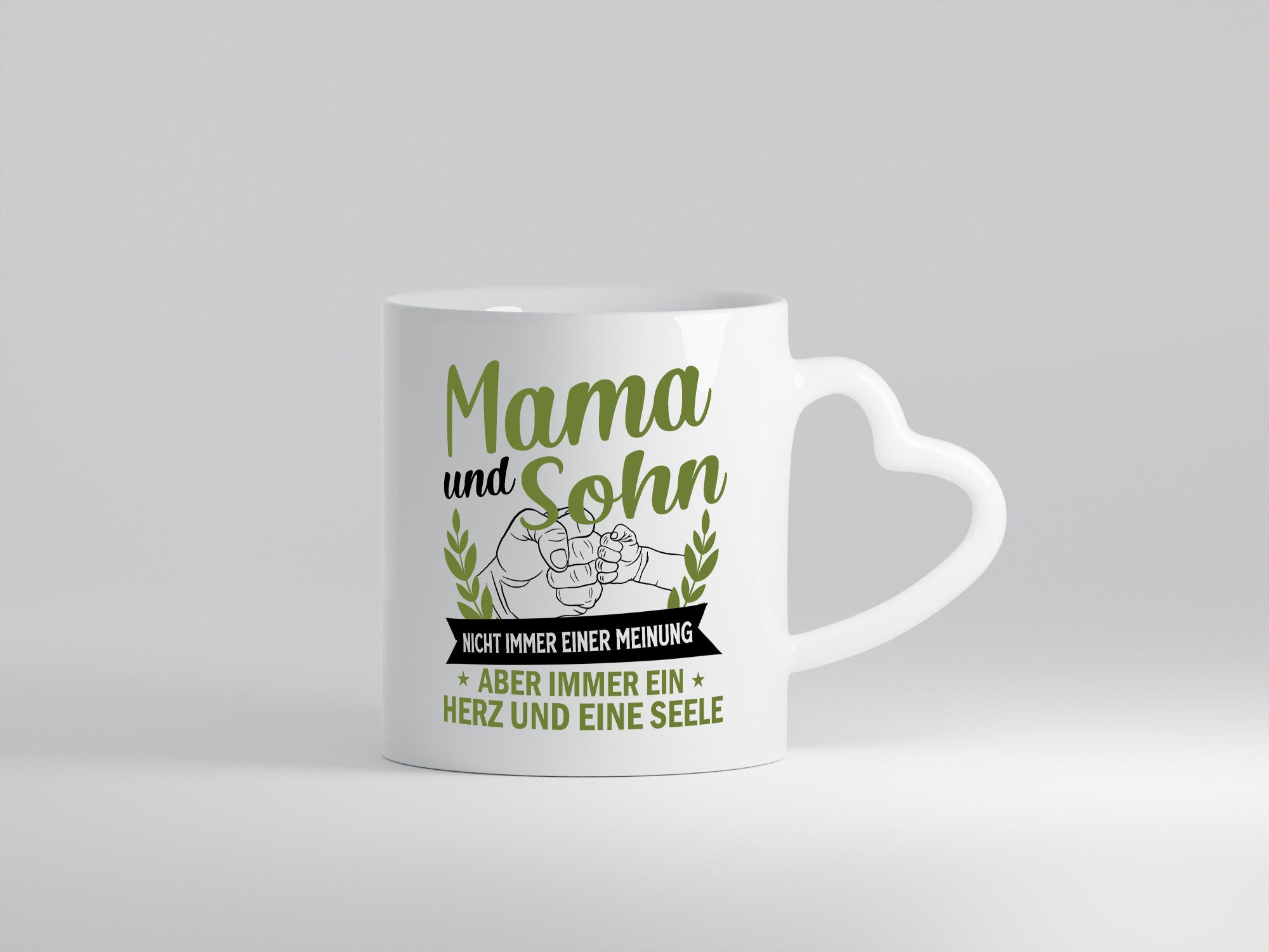 Mama und Sohn | Herz eine Seele Beste Mutter lustiger Spruch Geschenk Familie