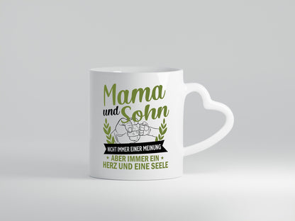 Mama und Sohn | Herz eine Seele Beste Mutter lustiger Spruch Geschenk Familie