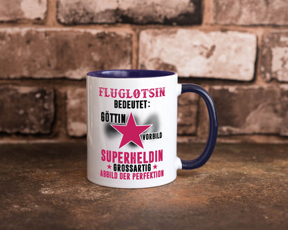 Bedeutung von Fluglotsin | Flughafen Flugverkehr Geschenkidee Humor Tasse