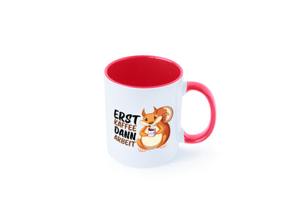 Erst Kaffee dann Arbeit | Büro Eichhörnchen Kaffeefreund Humor Kollegen
