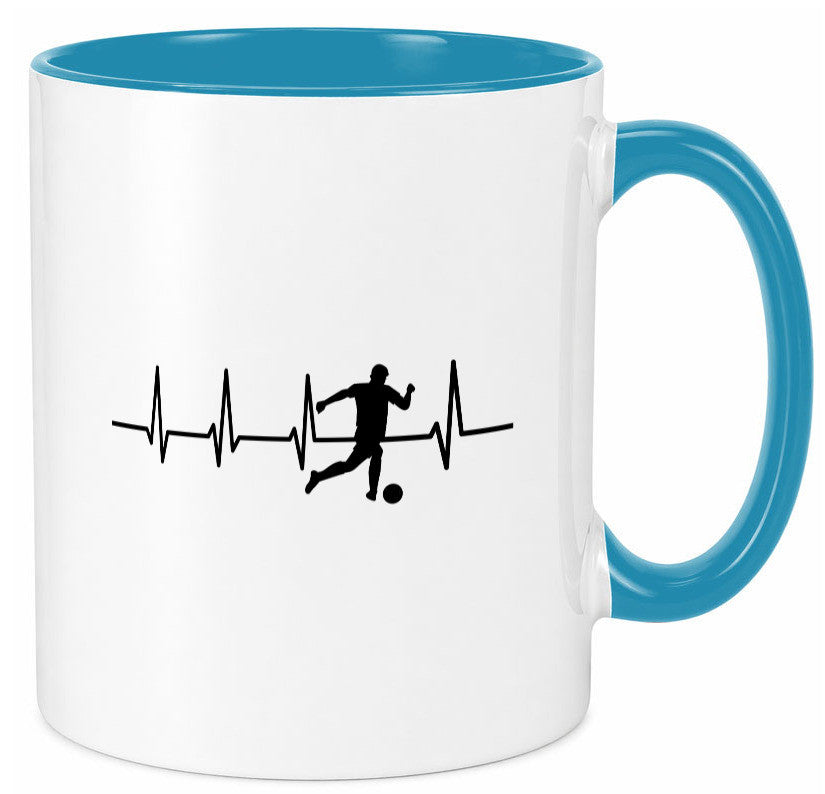 Fußball Herzschlag | Motiv Fussballer Ballsport Team Geschenk Humor Tasse