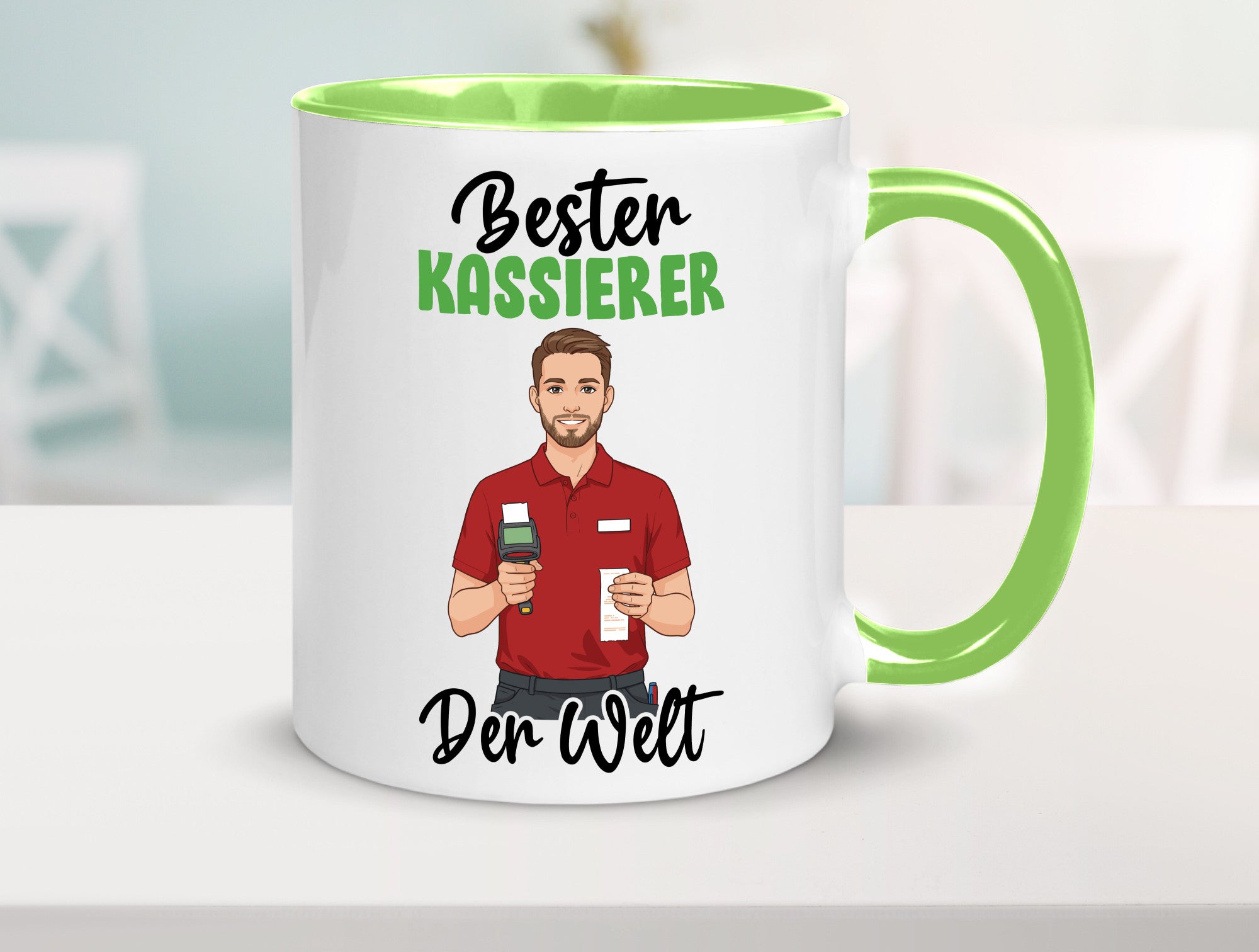 Bester Kassierer v2 Geschenkidee Humor Tasse