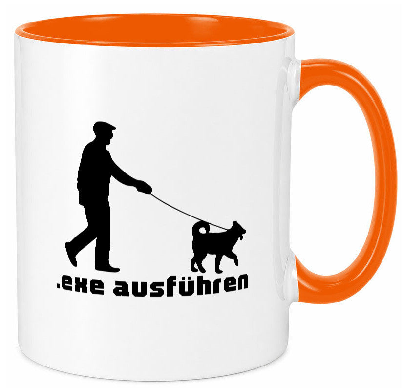Exe ausführen | Echse Programmierer Informatiker Nerd Humor Geschenkidee Tasse