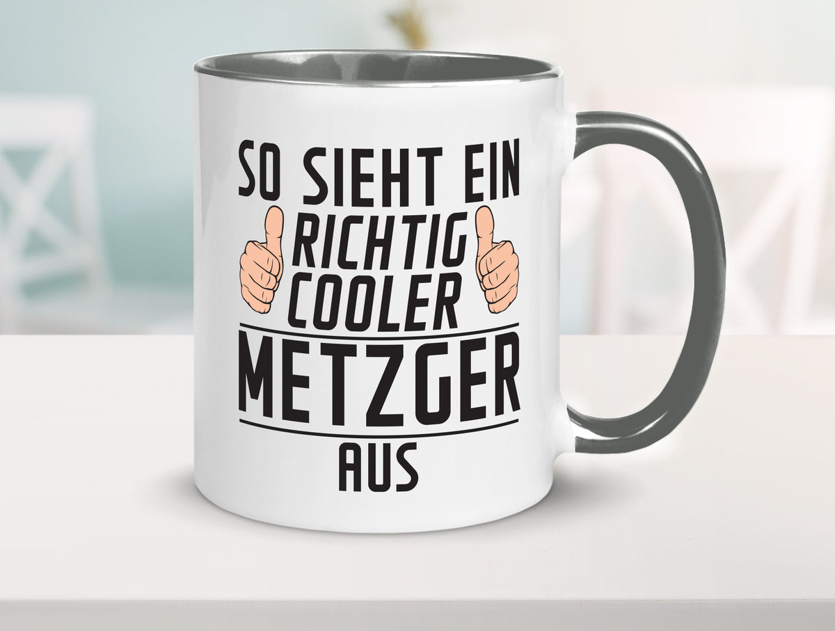 Richtig Cooler Metzger | Fleischer Metzgerei Geschenk Humor Geschenkidee Tasse