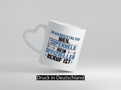 Superheld Mediengestalter | Medien Geschenkidee Humor Tasse