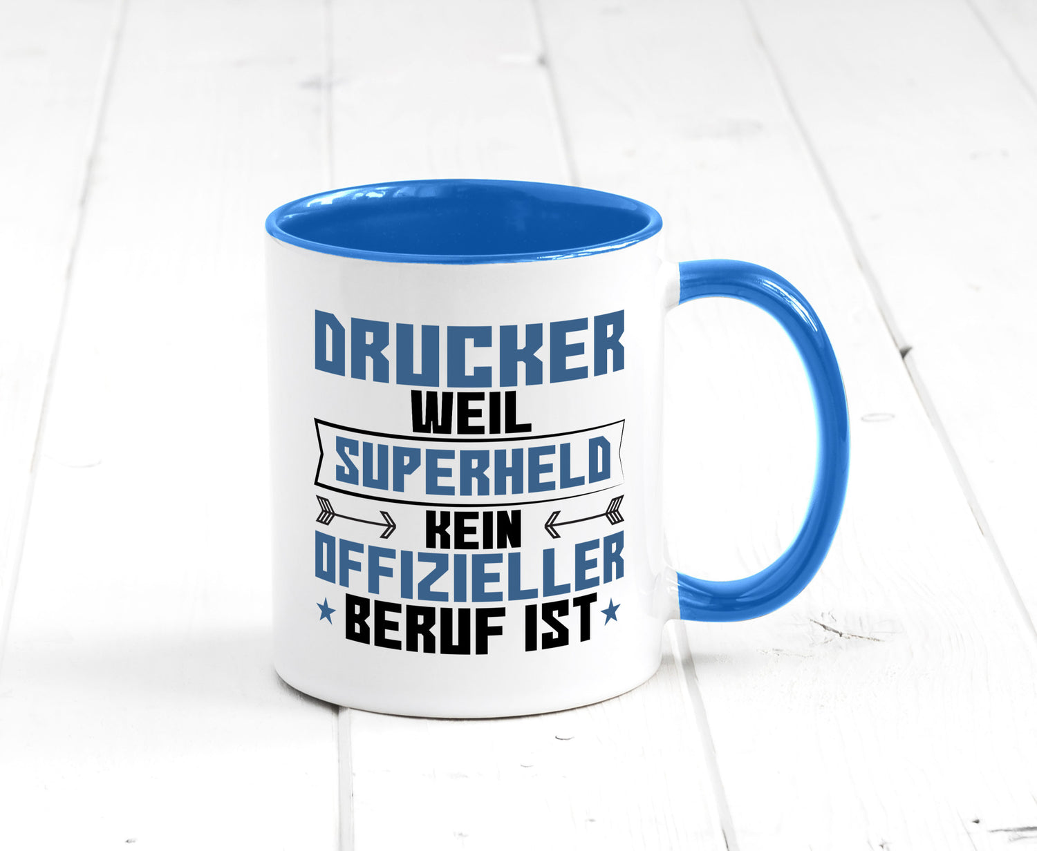 Superheld Drucker | Druckerei Print Medien Humor Geschenkidee Tasse