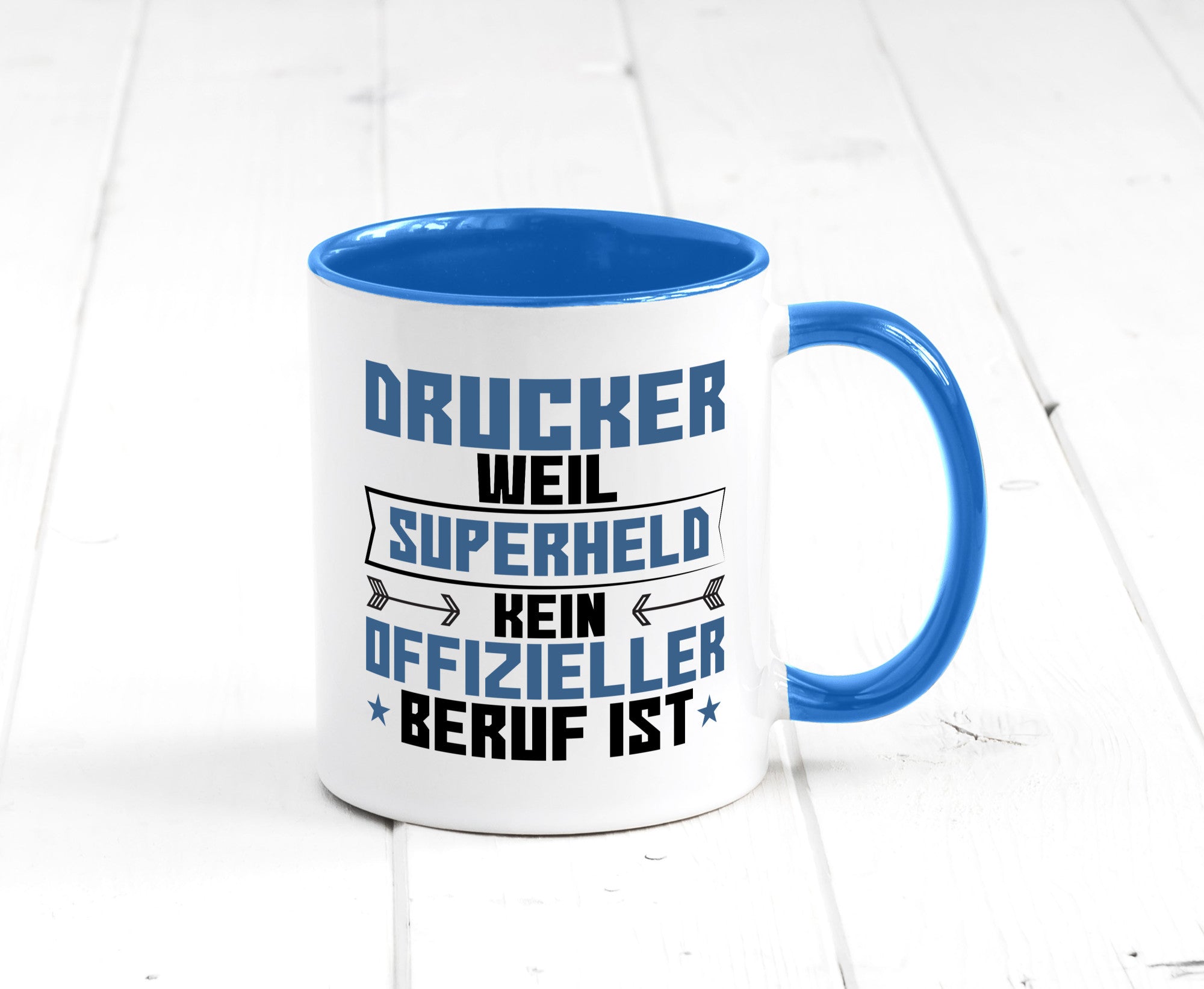 Superheld Drucker | Druckerei Print Medien Humor Geschenkidee Tasse