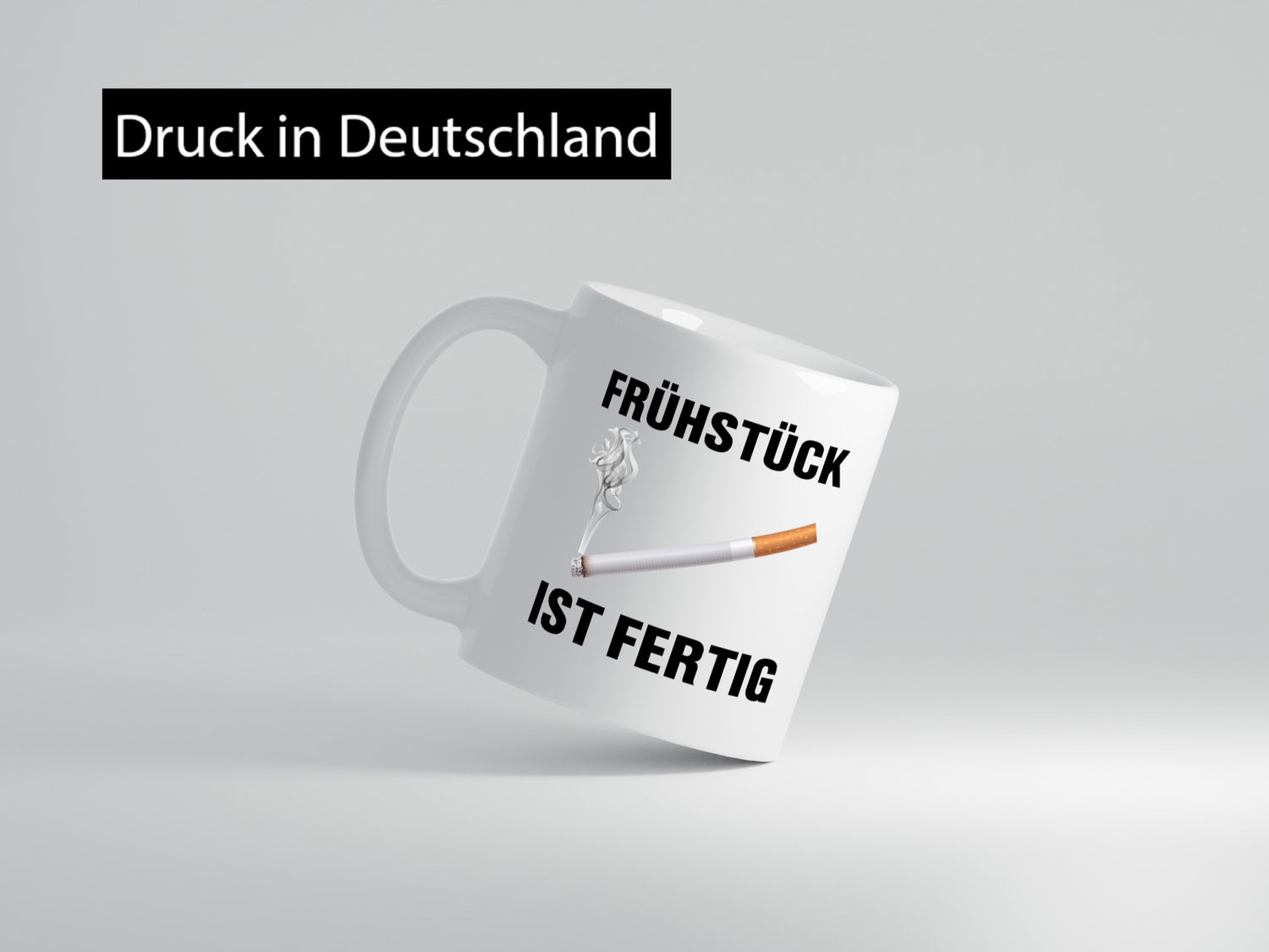 Frühstück ist Fertig | Zigarette Nikotin Raucher lustiger Spruch Geschenk Humor