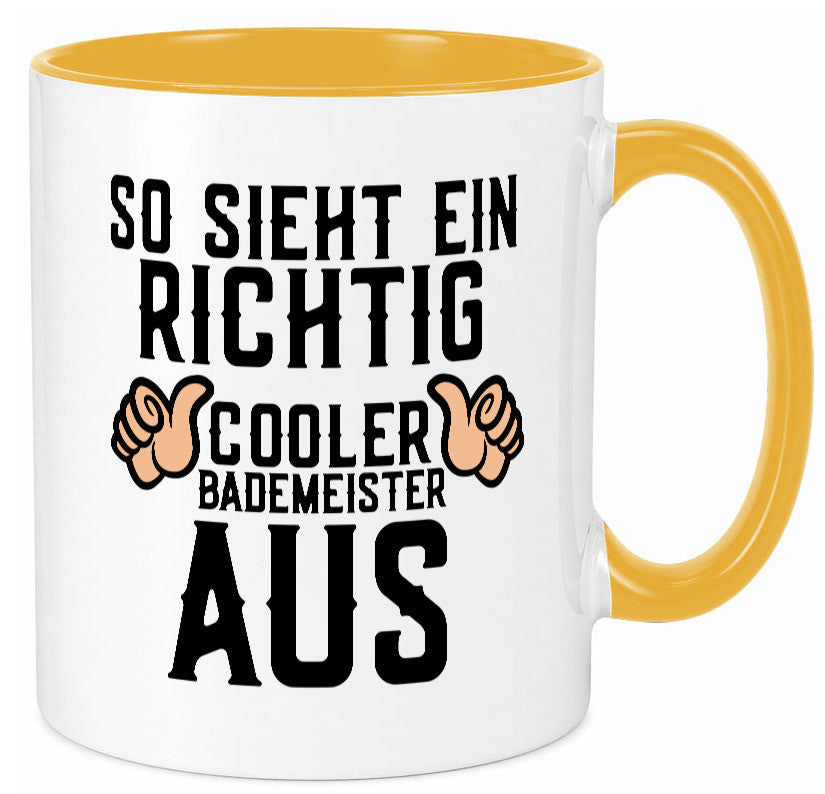 Richtig cooler Bademeister | Daumen hoch Schwimmbad lustig Humor Geschenkidee
