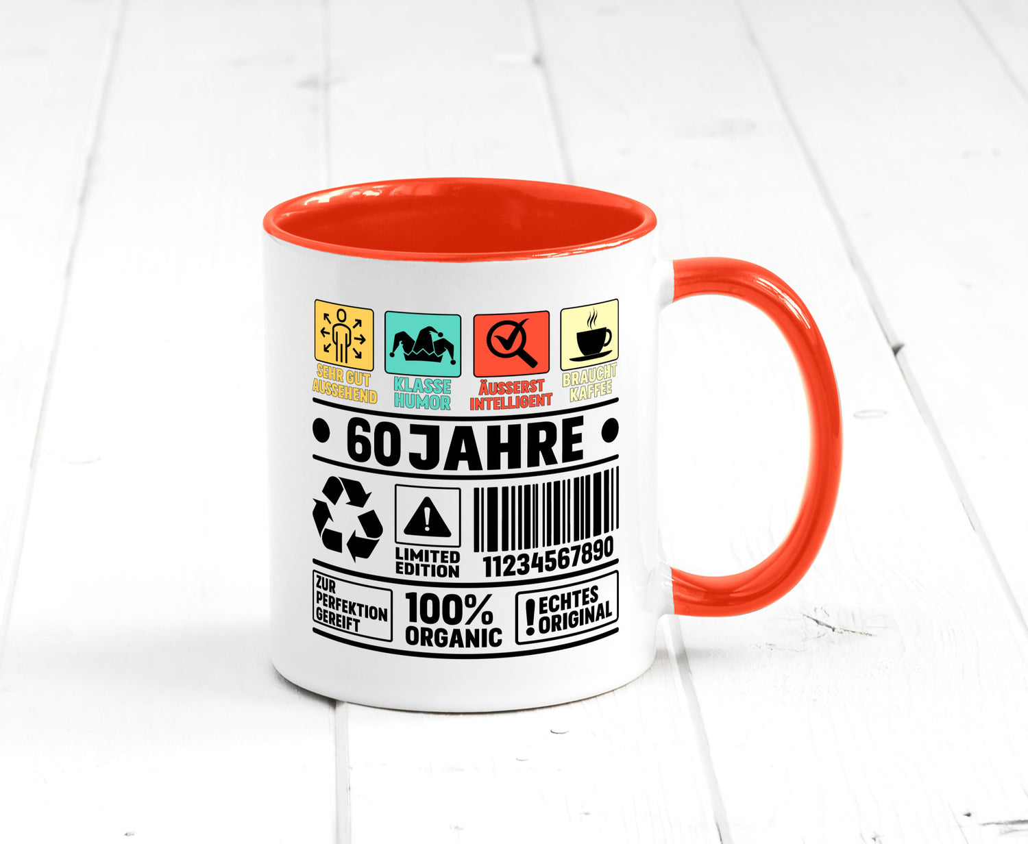 60. Geburtstag | 60 Jahre Humor Limited Edition Geschenkidee Tasse