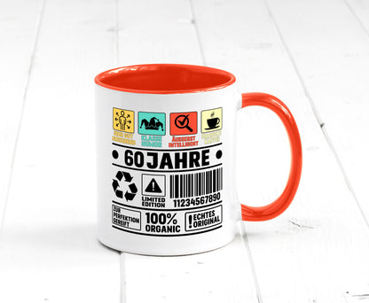 60. Geburtstag | 60 Jahre Humor Limited Edition Geschenkidee Tasse