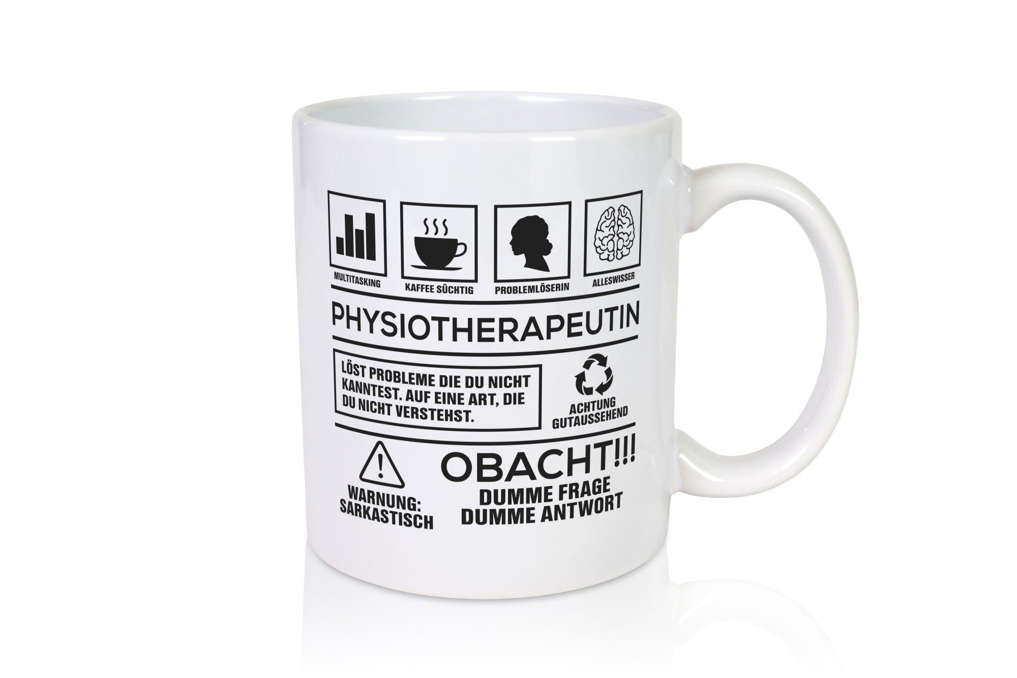 Achtung Probleme Physiotherapeutin Geschenk Humor Geschenkidee lustiger Spruch