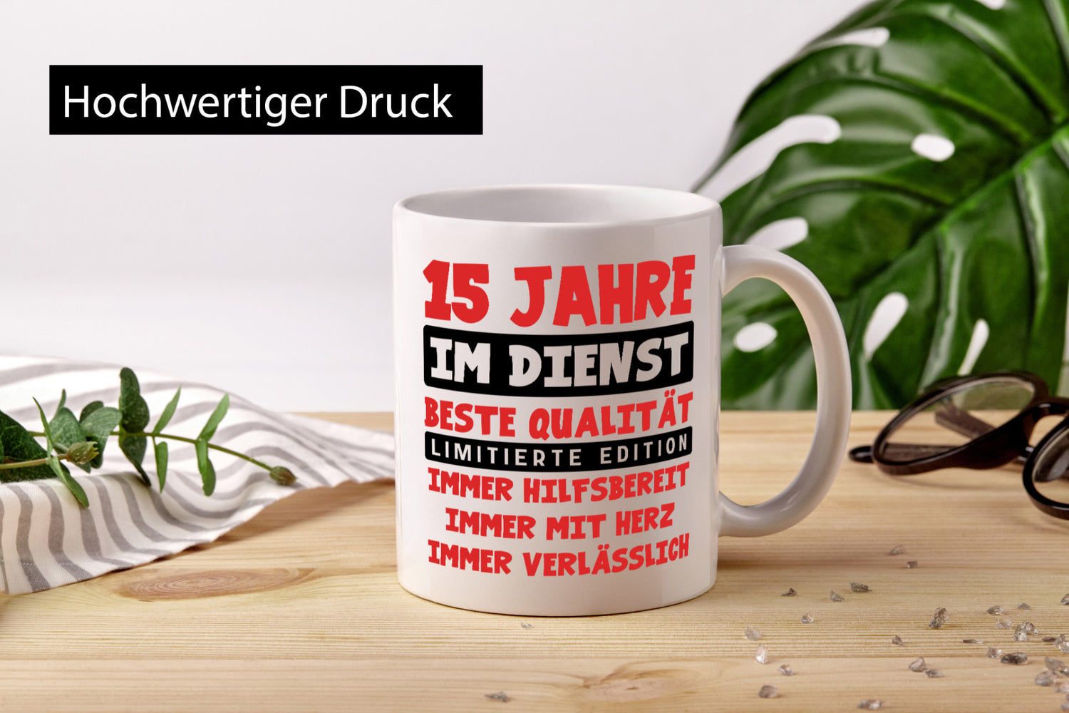 15 Jahre im Dienst | Jubiläum Arbeit v9 Geschenk Kollegen Büro lustiger Spruch