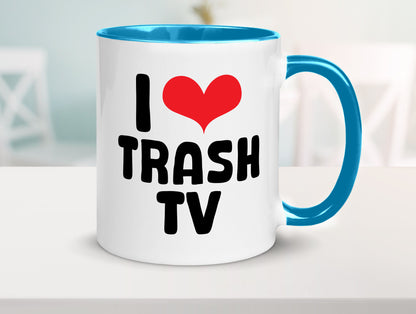I love Trash TV | v2 lustig Humor Geschenkidee Geschenk Tasse