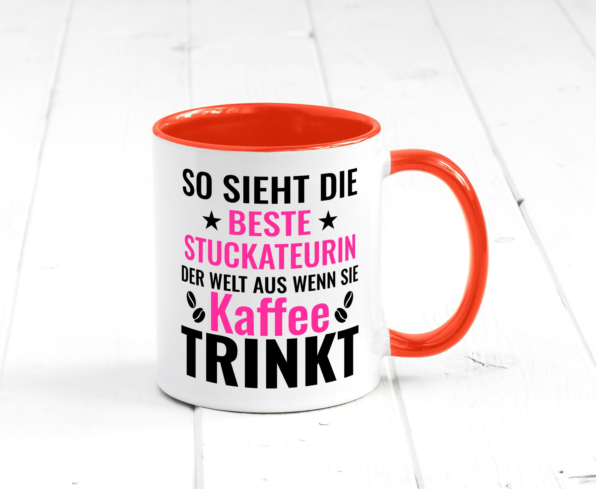 Kaffee trinkt: Stuckateurin | Innenausbau Geschenk Humor Geschenkidee lustiger