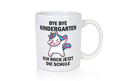 Tschüss Kindergarten | Rock jetzt die Schule Einhorn lustig Humor Geschenkidee