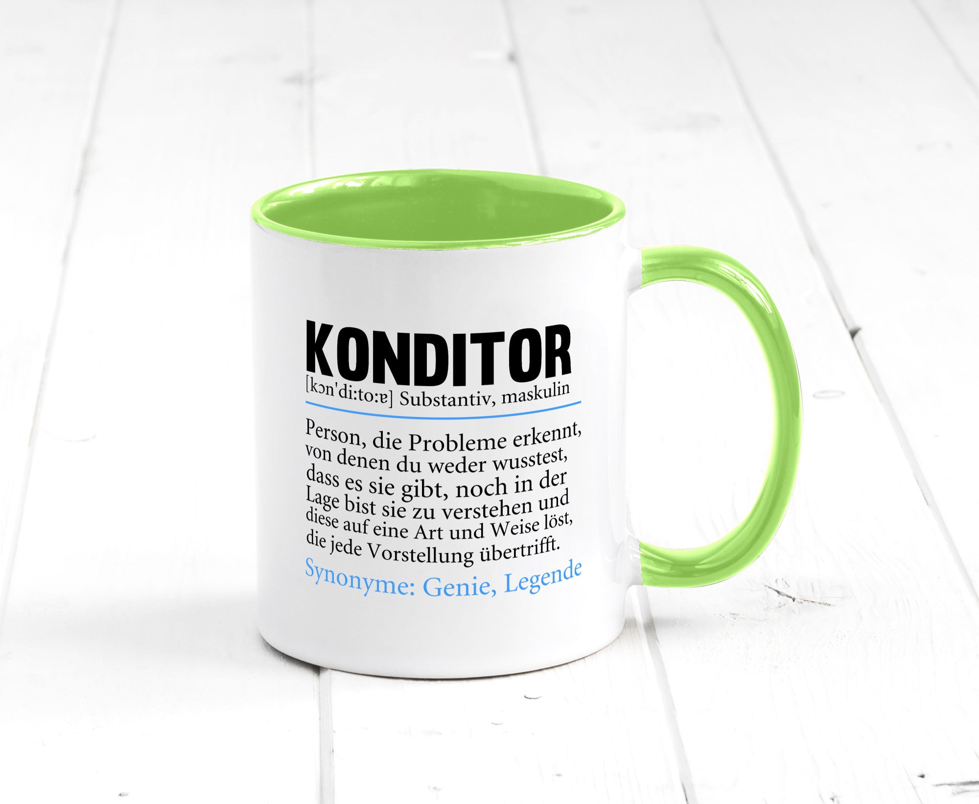 Konditor | Spruch Definition Konditorei lustiger Geschenk Humor Geschenkidee