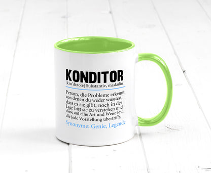 Konditor | Spruch Definition Konditorei lustiger Geschenk Humor Geschenkidee