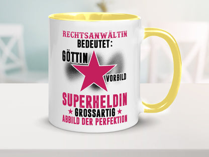 Bedeutung von Rechtsanwältin | Jurstin Anwältin Humor Geschenkidee Tasse