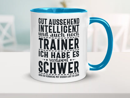 Gut aussehender Trainer |gestrichelte Linie | Punkte lustiger Spruch Geschenk