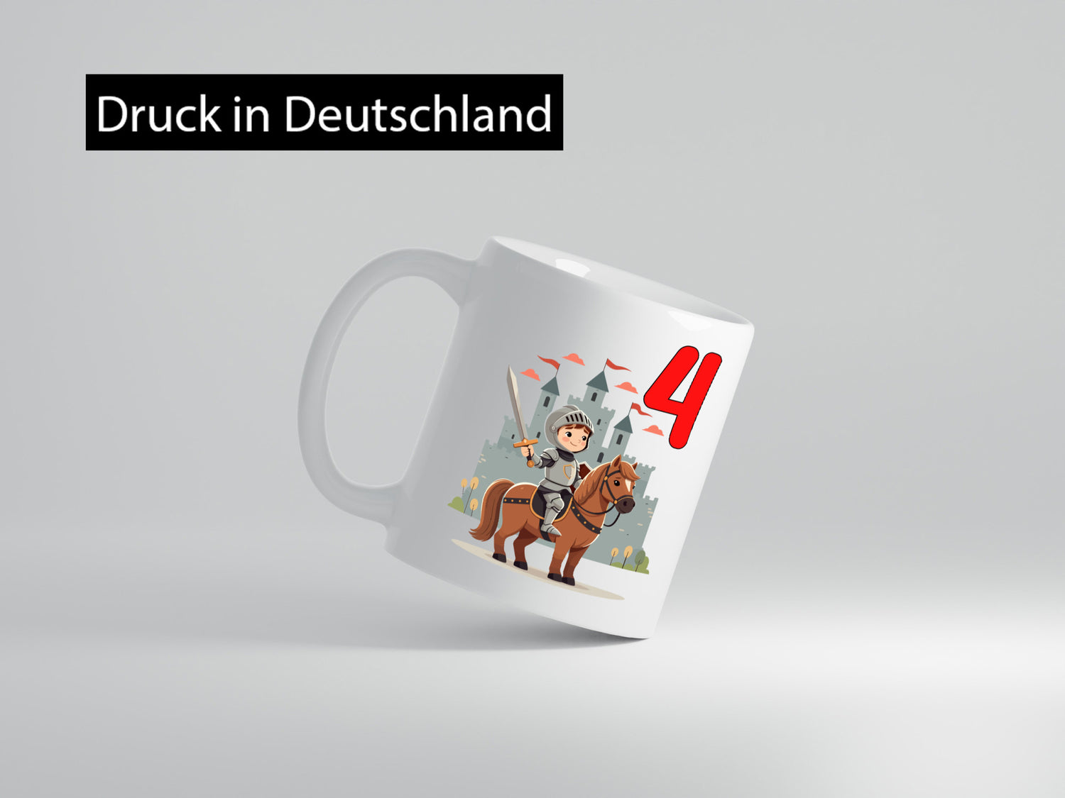 4. Geburtstag | 4 Jahre Ritter Junge Schloss Humor Geschenkidee Tasse