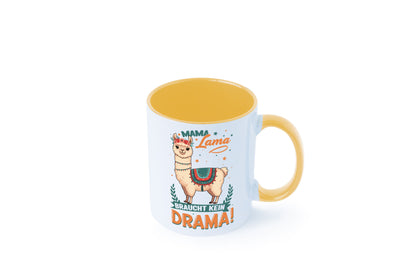 Mama Lama braucht kein Drama | Muttertag Humor Familie Geschenkidee Tasse